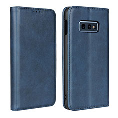 Coque Portefeuille Livre Cuir Etui Clapet T07 pour Samsung Galaxy S10e Bleu