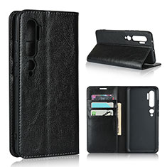 Coque Portefeuille Livre Cuir Etui Clapet T07 pour Xiaomi Mi Note 10 Pro Noir