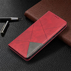 Coque Portefeuille Livre Cuir Etui Clapet T07 pour Xiaomi Redmi 9i Rouge