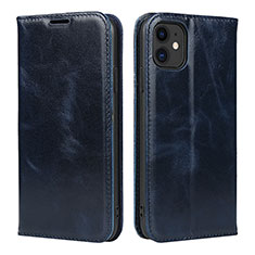 Coque Portefeuille Livre Cuir Etui Clapet T08 pour Apple iPhone 11 Bleu