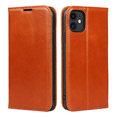 Coque Portefeuille Livre Cuir Etui Clapet T08 pour Apple iPhone 11 Orange