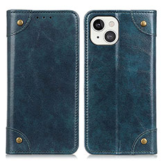 Coque Portefeuille Livre Cuir Etui Clapet T08 pour Apple iPhone 13 Bleu