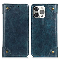 Coque Portefeuille Livre Cuir Etui Clapet T08 pour Apple iPhone 13 Pro Bleu