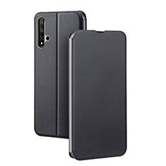 Coque Portefeuille Livre Cuir Etui Clapet T08 pour Huawei Honor 20 Noir