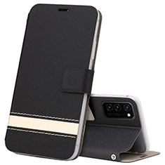 Coque Portefeuille Livre Cuir Etui Clapet T08 pour Huawei Honor V30 5G Noir