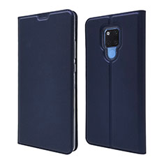 Coque Portefeuille Livre Cuir Etui Clapet T08 pour Huawei Mate 20 X 5G Bleu