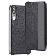 Coque Portefeuille Livre Cuir Etui Clapet T08 pour Huawei P20 Pro Noir