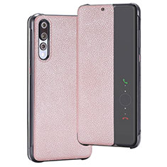 Coque Portefeuille Livre Cuir Etui Clapet T08 pour Huawei P20 Pro Or Rose