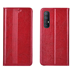 Coque Portefeuille Livre Cuir Etui Clapet T08 pour Oppo Find X2 Neo Rouge