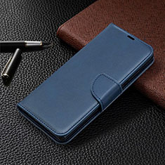 Coque Portefeuille Livre Cuir Etui Clapet T08 pour Samsung Galaxy Note 20 5G Bleu