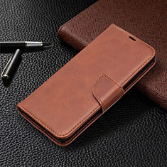 Coque Portefeuille Livre Cuir Etui Clapet T08 pour Samsung Galaxy Note 20 5G Marron