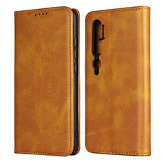 Coque Portefeuille Livre Cuir Etui Clapet T08 pour Xiaomi Mi Note 10 Orange