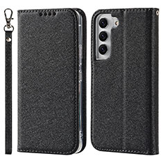 Coque Portefeuille Livre Cuir Etui Clapet T08D pour Samsung Galaxy S21 Plus 5G Noir