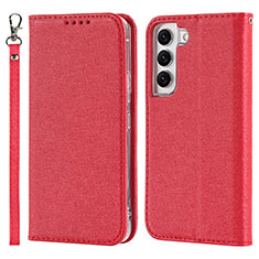 Coque Portefeuille Livre Cuir Etui Clapet T08D pour Samsung Galaxy S21 Plus 5G Rouge