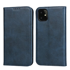 Coque Portefeuille Livre Cuir Etui Clapet T09 pour Apple iPhone 11 Bleu