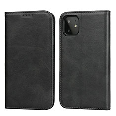 Coque Portefeuille Livre Cuir Etui Clapet T09 pour Apple iPhone 11 Noir