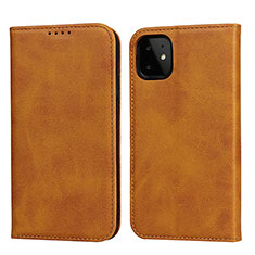 Coque Portefeuille Livre Cuir Etui Clapet T09 pour Apple iPhone 11 Orange