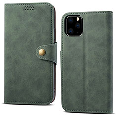 Coque Portefeuille Livre Cuir Etui Clapet T09 pour Apple iPhone 11 Pro Max Vert