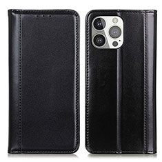 Coque Portefeuille Livre Cuir Etui Clapet T09 pour Apple iPhone 14 Pro Noir