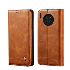 Coque Portefeuille Livre Cuir Etui Clapet T09 pour Huawei Mate 30E Pro 5G Orange