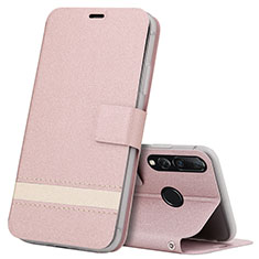 Coque Portefeuille Livre Cuir Etui Clapet T09 pour Huawei P Smart+ Plus (2019) Or Rose