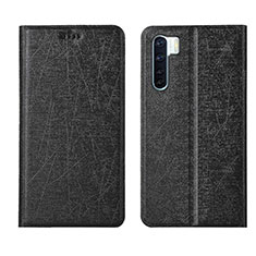 Coque Portefeuille Livre Cuir Etui Clapet T09 pour Oppo A91 Noir