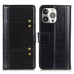 Coque Portefeuille Livre Cuir Etui Clapet T10 pour Apple iPhone 14 Pro Max Noir