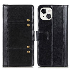 Coque Portefeuille Livre Cuir Etui Clapet T10 pour Apple iPhone 15 Plus Noir