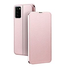 Coque Portefeuille Livre Cuir Etui Clapet T10 pour Huawei Honor V30 5G Or Rose