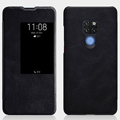 Coque Portefeuille Livre Cuir Etui Clapet T10 pour Huawei Mate 20 Noir