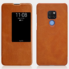 Coque Portefeuille Livre Cuir Etui Clapet T10 pour Huawei Mate 20 Orange