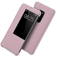 Coque Portefeuille Livre Cuir Etui Clapet T10 pour Huawei Mate 20 X 5G Or Rose