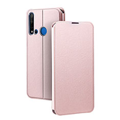 Coque Portefeuille Livre Cuir Etui Clapet T10 pour Huawei P20 Lite (2019) Or Rose