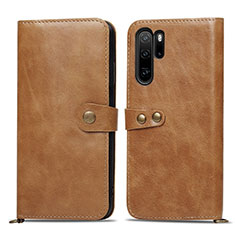 Coque Portefeuille Livre Cuir Etui Clapet T10 pour Huawei P30 Pro Orange