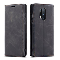 Coque Portefeuille Livre Cuir Etui Clapet T10 pour OnePlus 8 Pro Noir