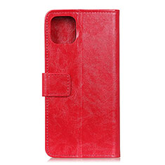 Coque Portefeuille Livre Cuir Etui Clapet T10 pour Xiaomi Mi 11 Lite 5G Rouge