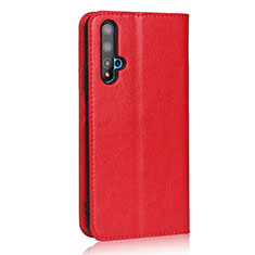 Coque Portefeuille Livre Cuir Etui Clapet T11 pour Huawei Honor 20 Rouge