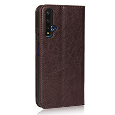 Coque Portefeuille Livre Cuir Etui Clapet T11 pour Huawei Honor 20S Marron