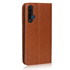 Coque Portefeuille Livre Cuir Etui Clapet T11 pour Huawei Honor 20S Orange