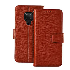 Coque Portefeuille Livre Cuir Etui Clapet T11 pour Huawei Mate 20 Marron