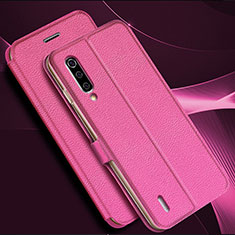 Coque Portefeuille Livre Cuir Etui Clapet T11 pour Xiaomi Mi A3 Rose Rouge