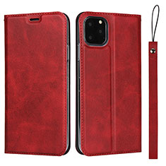 Coque Portefeuille Livre Cuir Etui Clapet T12 pour Apple iPhone 11 Pro Max Rouge