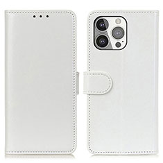 Coque Portefeuille Livre Cuir Etui Clapet T12 pour Apple iPhone 13 Pro Blanc