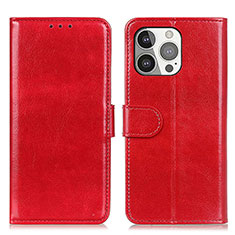 Coque Portefeuille Livre Cuir Etui Clapet T12 pour Apple iPhone 13 Pro Rouge