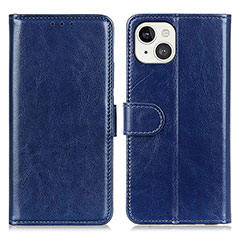 Coque Portefeuille Livre Cuir Etui Clapet T12 pour Apple iPhone 14 Bleu