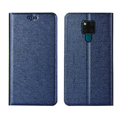 Coque Portefeuille Livre Cuir Etui Clapet T12 pour Huawei Mate 20 X 5G Bleu