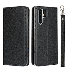 Coque Portefeuille Livre Cuir Etui Clapet T12 pour Huawei P30 Pro Noir