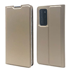 Coque Portefeuille Livre Cuir Etui Clapet T12 pour Huawei P40 Or