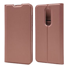 Coque Portefeuille Livre Cuir Etui Clapet T12 pour Xiaomi Redmi K20 Or Rose