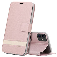 Coque Portefeuille Livre Cuir Etui Clapet T14 pour Apple iPhone 11 Or Rose